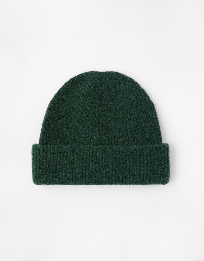 Compton Fluffy Beanie Hat, Green (GREEN), large