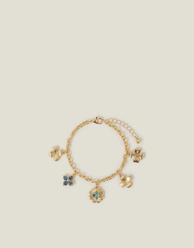 Clover Charm Bracelet Gold, , large