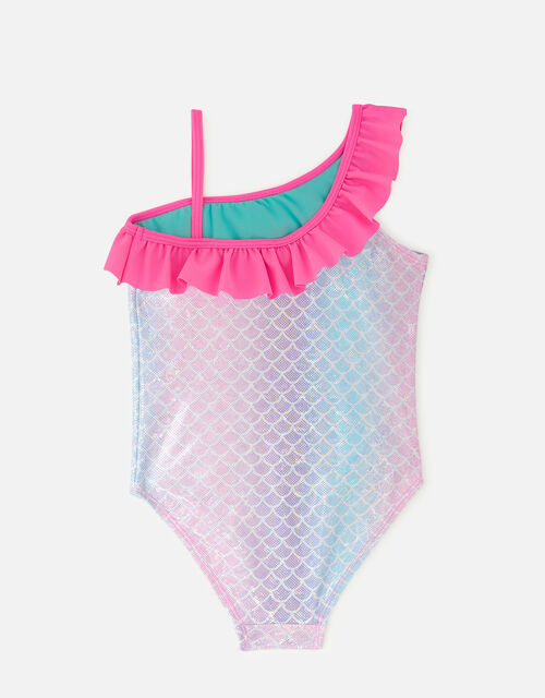 Girls Mermaid Swimsuit in Recycled Polyester, Multi (BRIGHTS-MULTI), large
