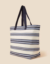 Large Stripe Beach Tote Bag, , large