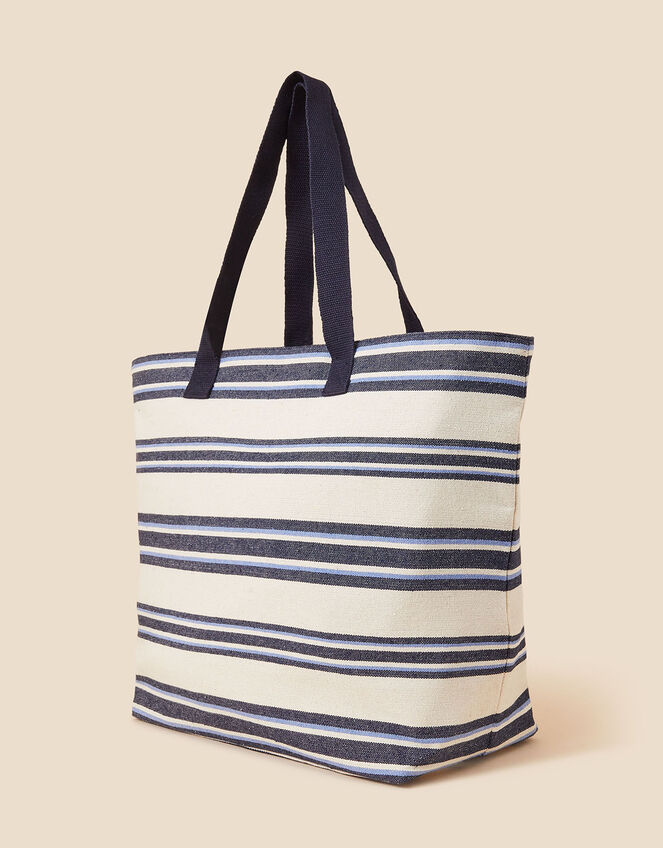 Large Stripe Beach Tote Bag, , large