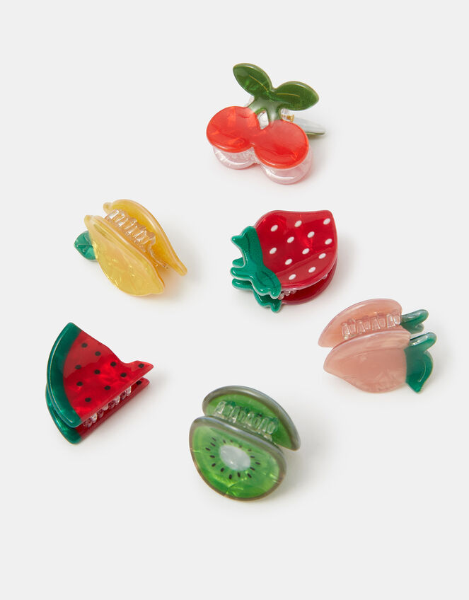 6-Pack Mini Fruit Claw Clips, , large