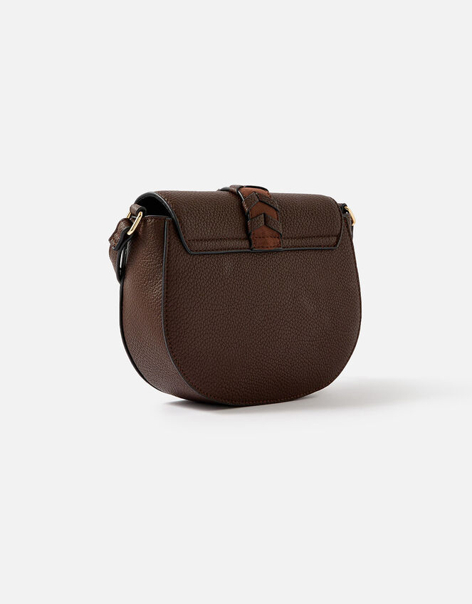 Shania Suedette Cross-Body Bag , Brown (CHOCOLATE), large