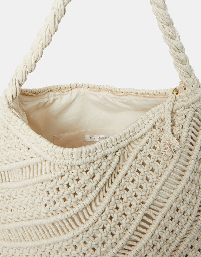 Macrame Shoulder Bag, , large