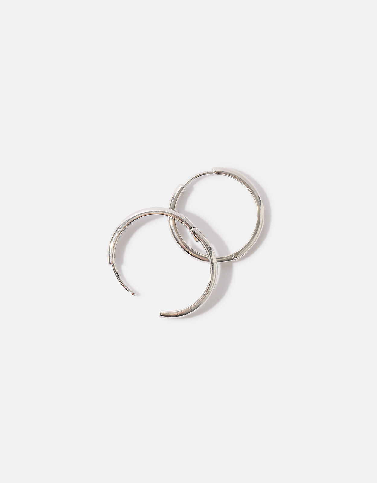 Plain platinum best sale hoop earrings