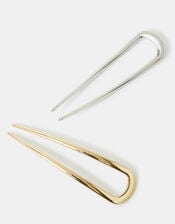 2-Pack Mix Metal French Hair Pins, , large