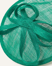 Katie Bow Disc Sinamay Band Fascinator, Green (GREEN), large