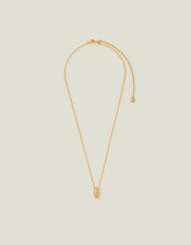 14ct Gold-Plated Sparkle Teardrop Necklace, , large