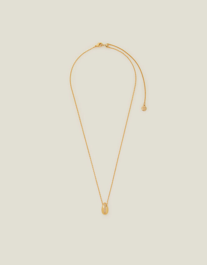 14ct Gold-Plated Sparkle Teardrop Necklace, , large