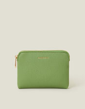 Faux Leather Coin Purse, Green (GREEN), large