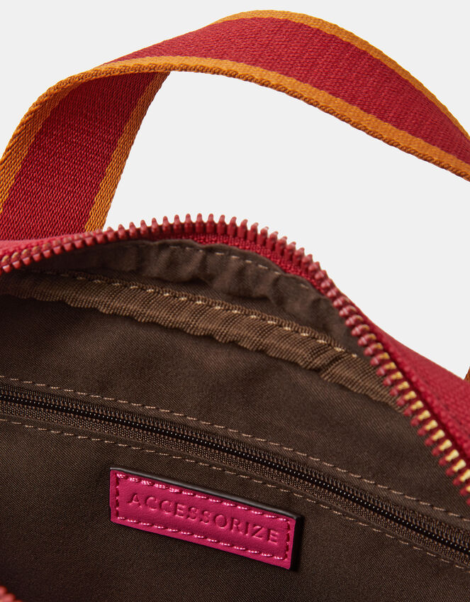 Top Handle Canvas Crossbody Bag, Pink (PINK), large