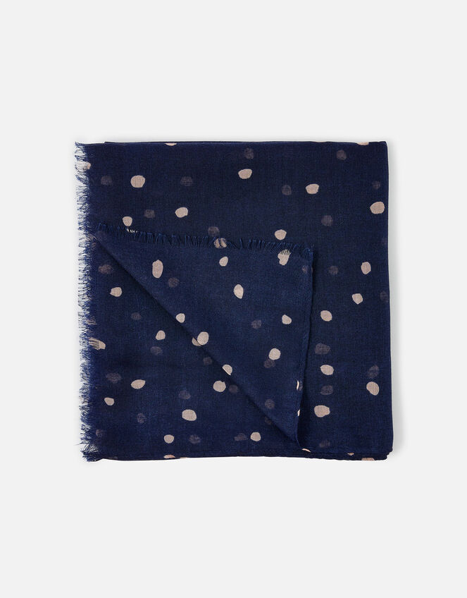 Spot Print Lightweight Scarf in Recycled Polyester, , large