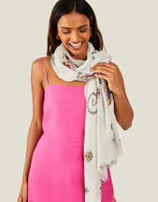 Lightweight Damask Scarf, , large