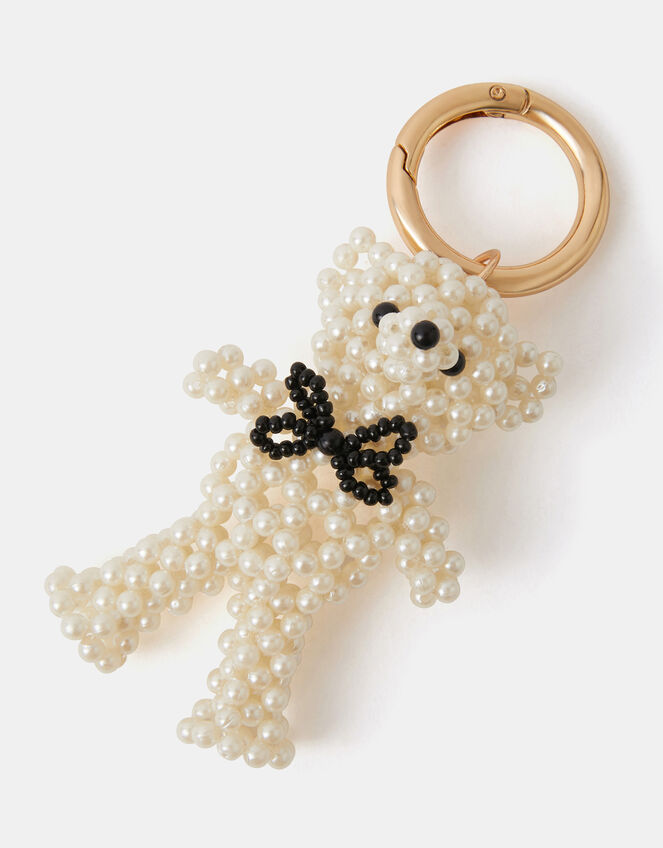 Beaded Bear Bag Charm, , large