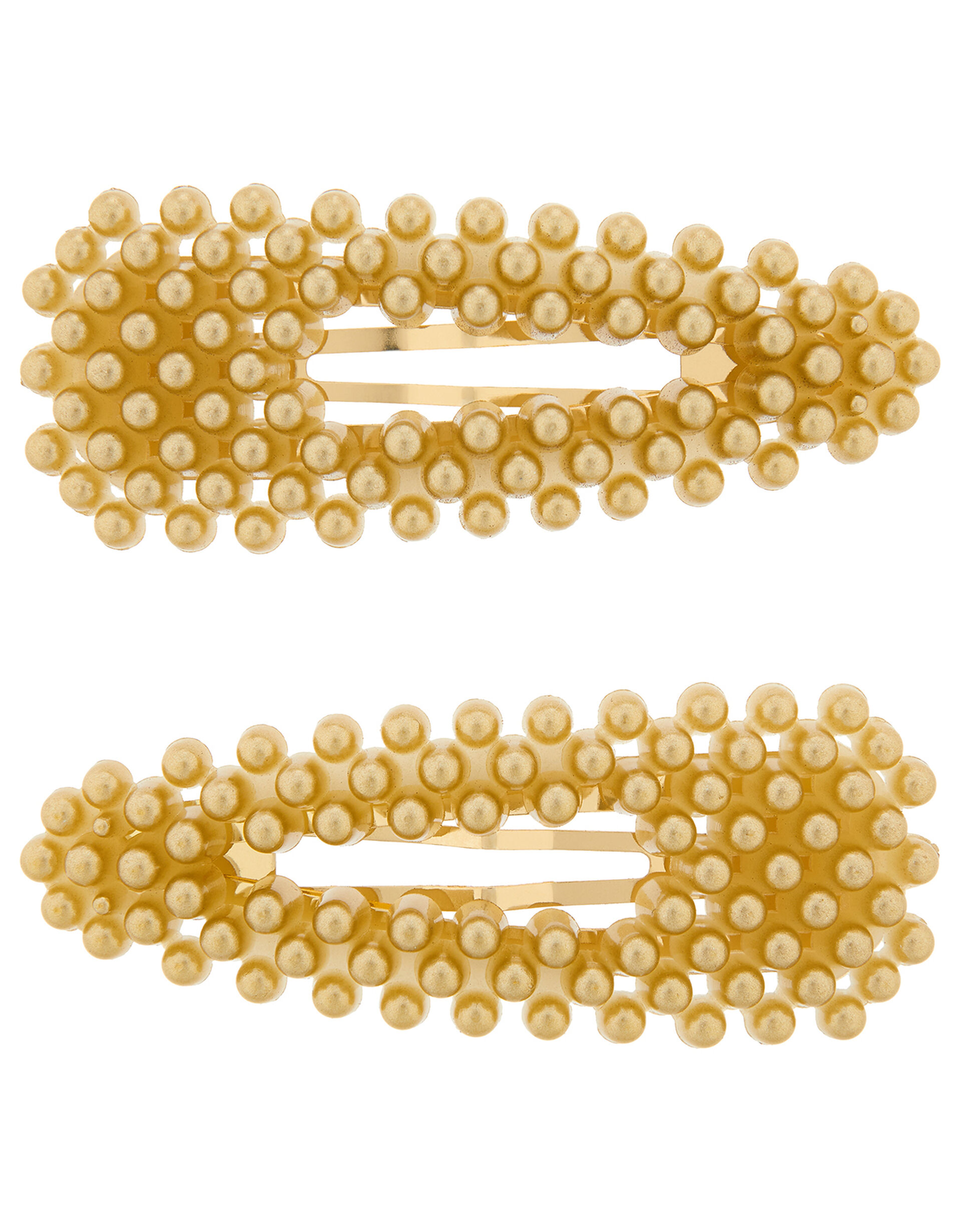 Gold Pearl Hair Clips, , large