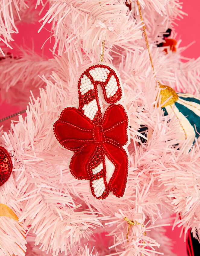 Embellished Candy Cane Hanging Decoration, , large