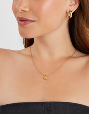 14ct Gold-Plated Crystal Pendant Necklace, , large