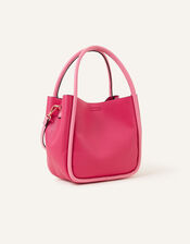 Contrast Pipe Handheld Bag, Pink (PINK), large