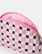 Checkerboard Curved Make Up Bag, , large