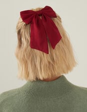 Textured Bow Hair Clip, , large