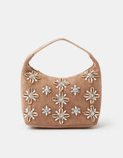 Puka Embellished Suede Bag, , large