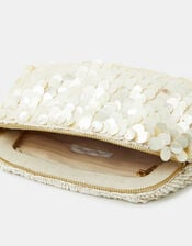 Pearl Shell Embellished Clutch Bag, , large