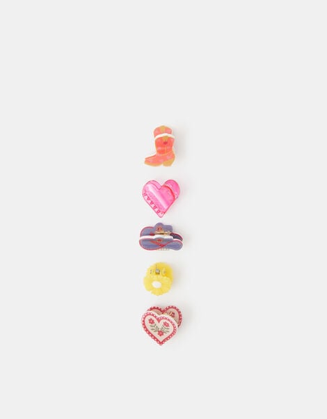 5-Pack Girls Western Claw Clips, , large