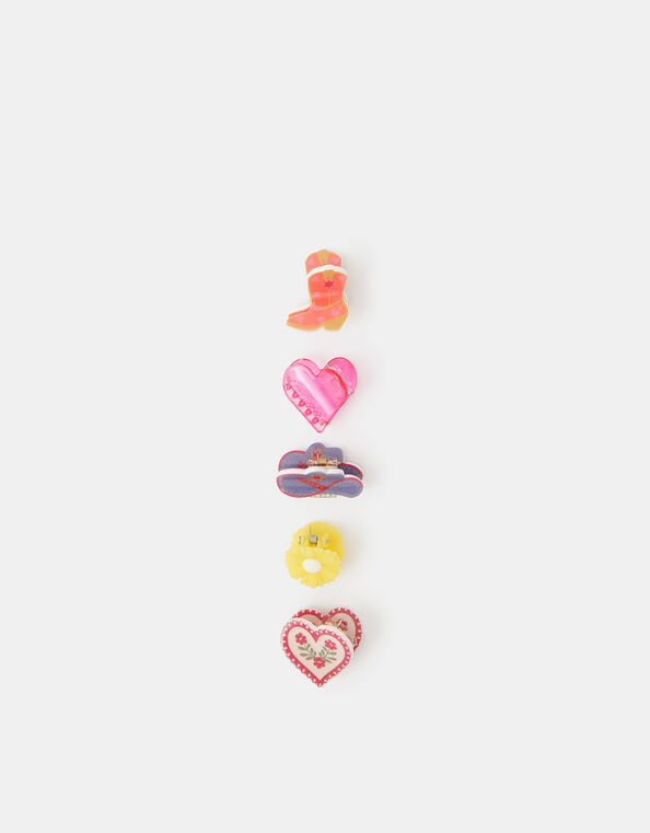 5-Pack Girls Western Claw Clips, , large
