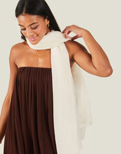 Lightweight Plain Scarf, Natural (NATURAL), large