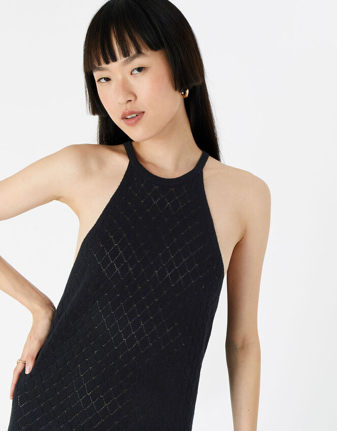 Knit Midi Dress , Black (BLACK), large
