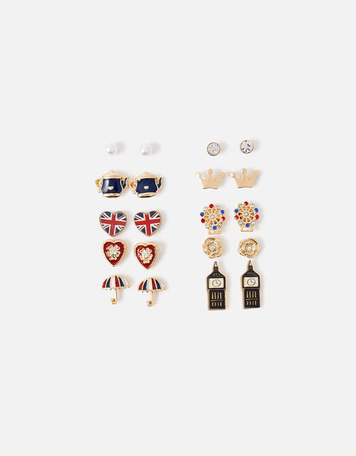 London Stud Earrings 8 Pack, , large