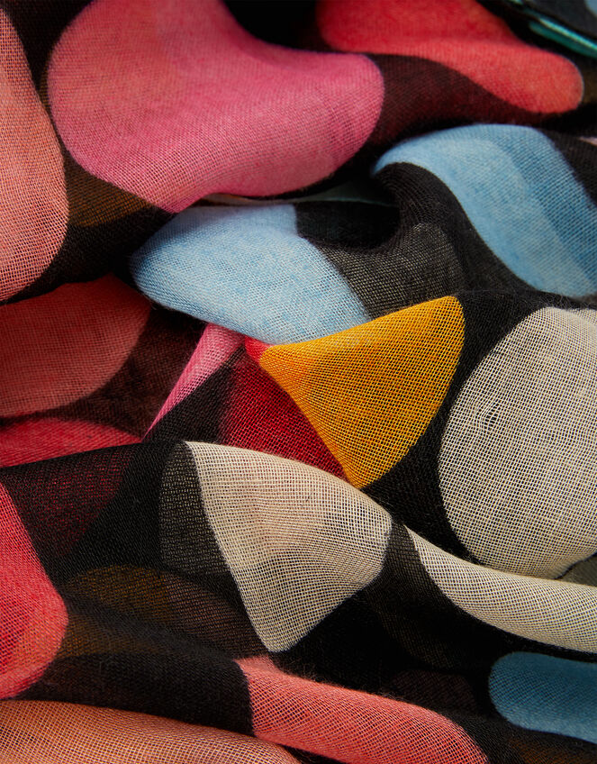 Retro Spot Print Scarf, , large