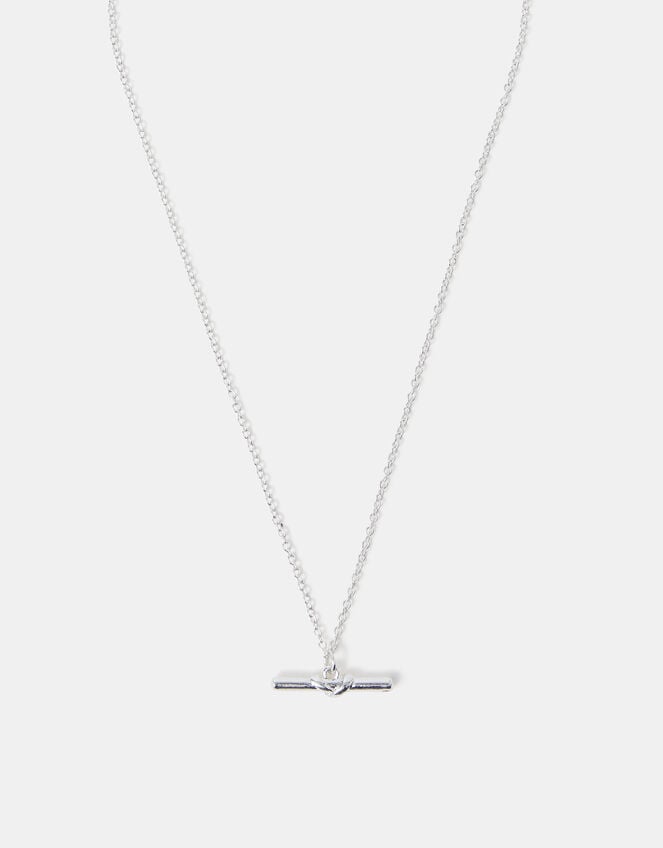 T-Bar Pendant Necklace, Silver (SILVER), large