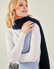 Two Tone Plain Blanket Scarf, , large