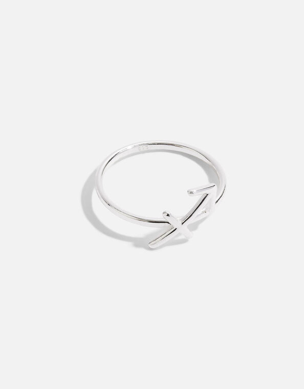 Sterling Silver Zodiac Sagittarius Ring Silver, Silver (ST SILVER), large