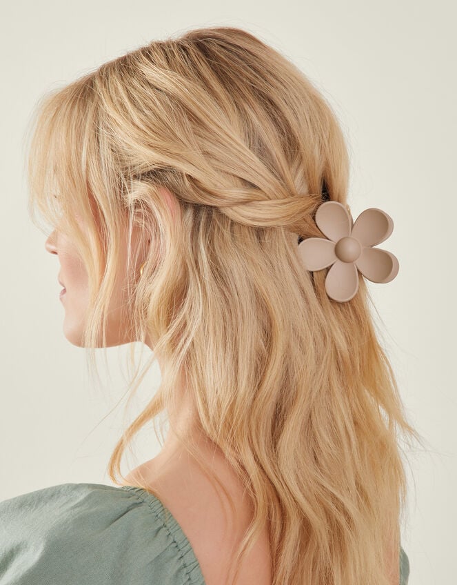 Matte Flower Claw Clip, , large