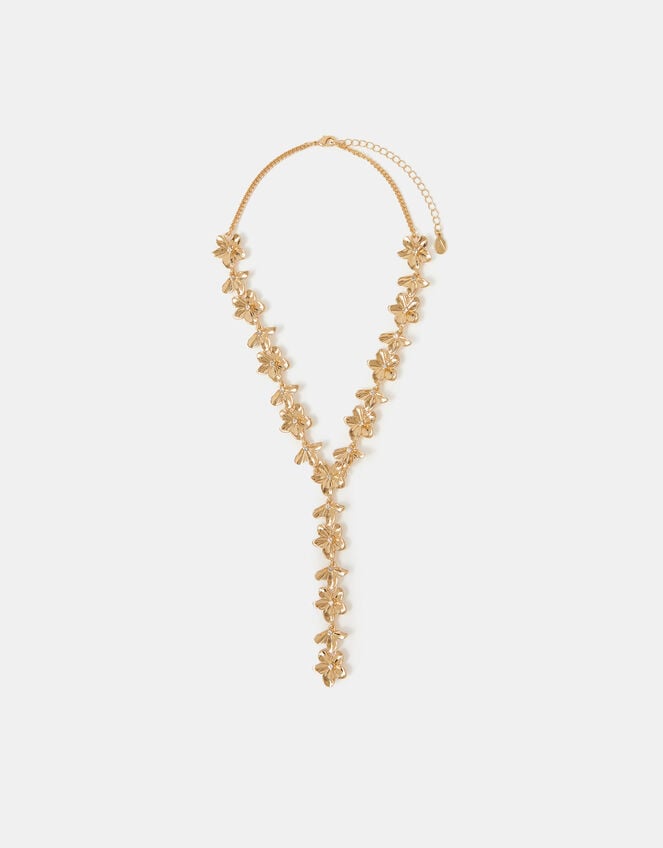 Flower Lariat Necklace, , large