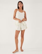 Ditsy Print Short Pyjama Set, Ivory (IVORY), large