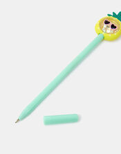 Girls Pineapple Topper Pen Yellow, , large