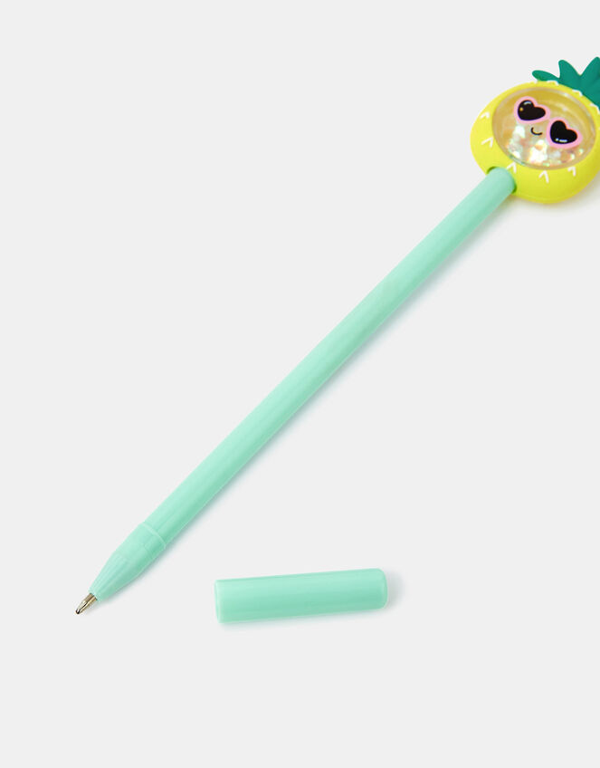 Girls Pineapple Topper Pen Yellow, , large