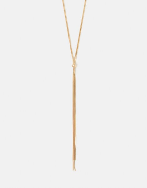 Slinky Lariat Necklace, Gold (GOLD), large