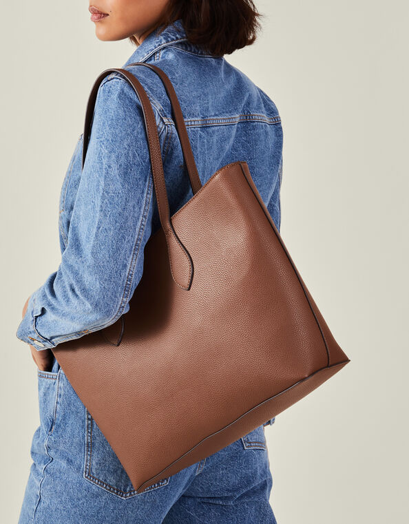 Laptop Tote Bag, Tan (TAN), large