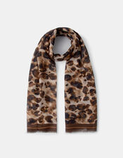 Lightweight Leopard Print Scarf, , large