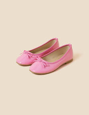 Kids Patent Ballerina Flats, Pink (PINK), large