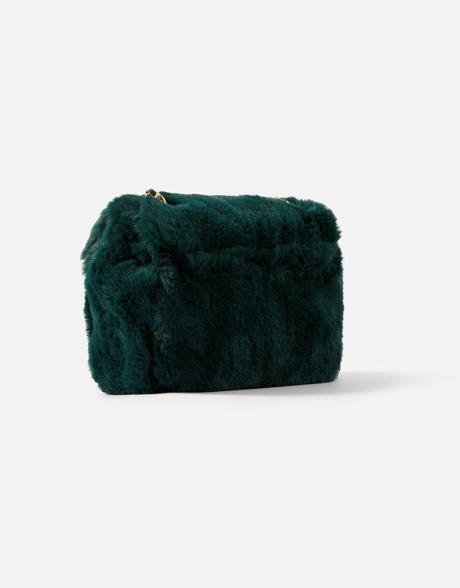 Billie Mini Faux Fur Cross-Body Bag , Green (GREEN), large