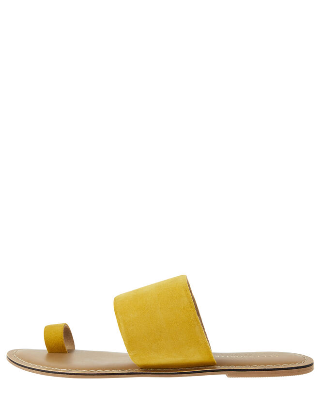 Charlotte Suede Sandals, Yellow (YELLOW), large