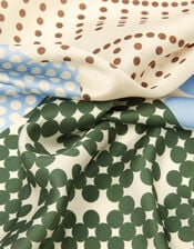 Polka Dot Square Satin Scarf, , large