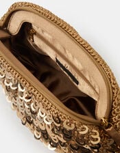 Sequin Woven Clutch Bag, , large