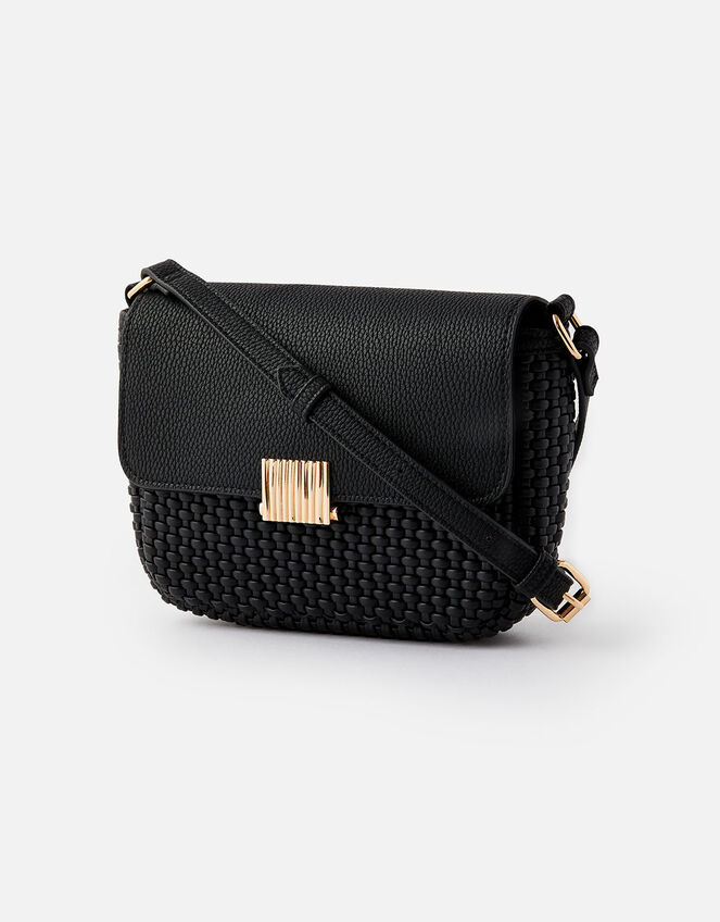 Leanne Weave Cross-Body Bag , Black (BLACK), large
