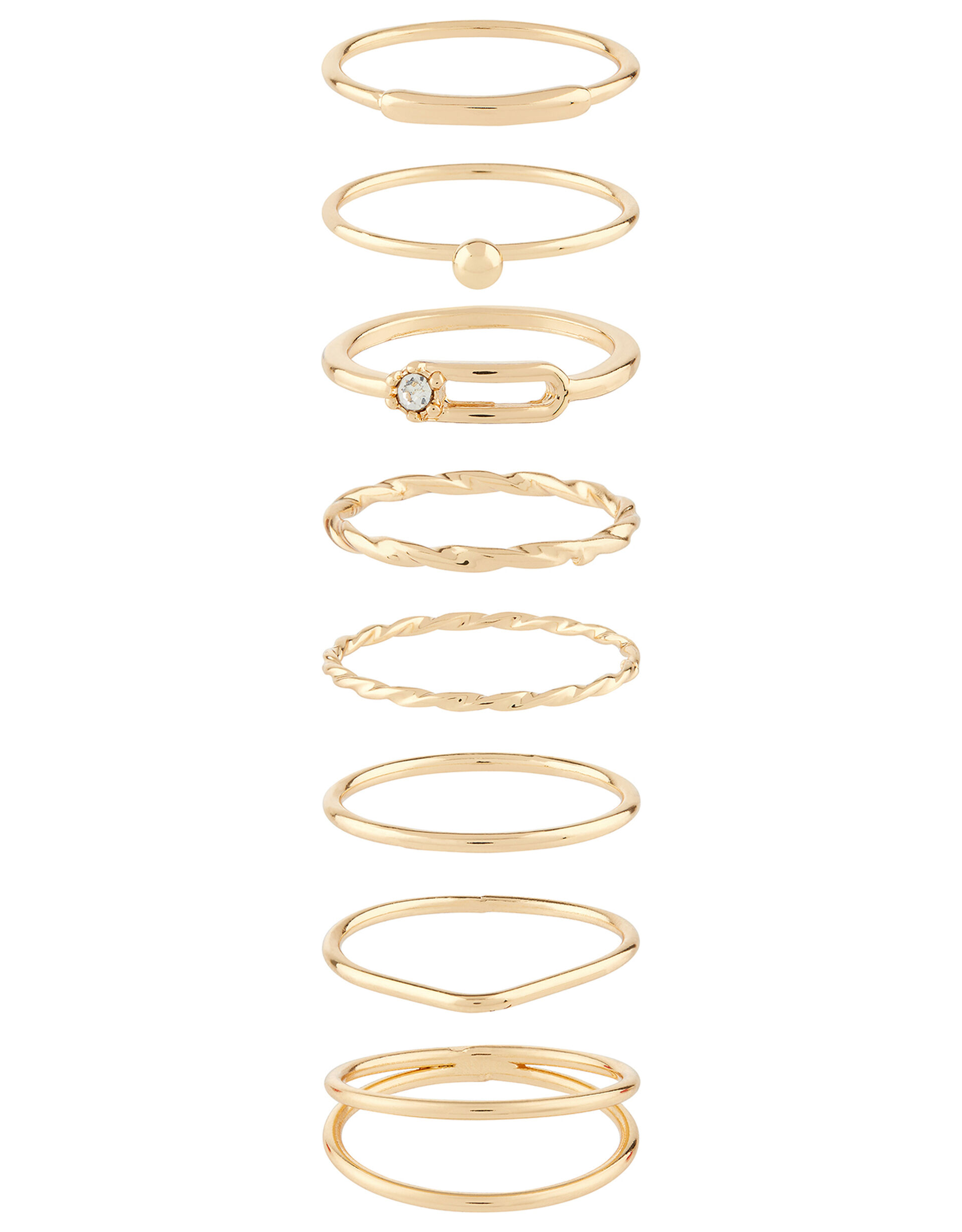 Ring Stacking Multipack, Gold (GOLD), large